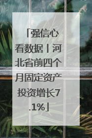 强信心 看数据丨河北省前四个月固定资产投资增长7.1%