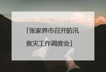 张家界市召开防汛救灾工作调度会