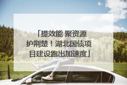 提效能 聚资源 护荆楚！湖北国债项目建设跑出加速度