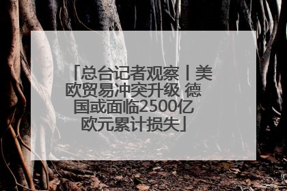 总台记者观察丨美欧贸易冲突升级 德国或面临2500亿欧元累计损失