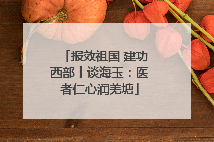 报效祖国 建功西部丨谈海玉：医者仁心润羌塘