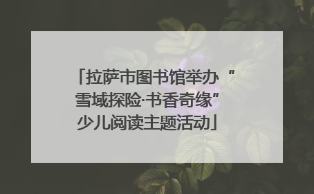 拉萨市图书馆举办“雪域探险·书香奇缘”少儿阅读主题活动