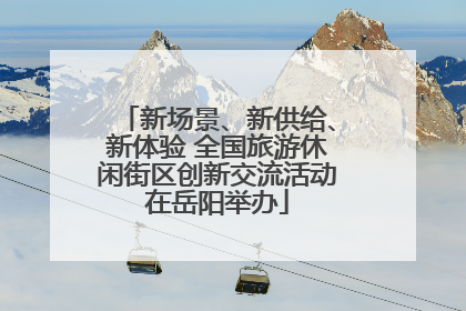 新场景、新供给、新体验 全国旅游休闲街区创新交流活动在岳阳举办