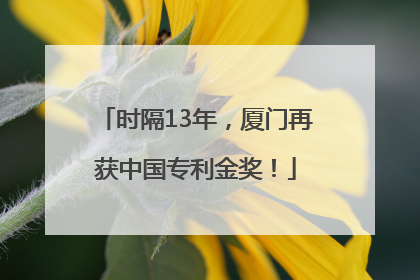 时隔13年，厦门再获中国专利金奖！