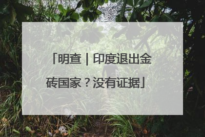 明查｜印度退出金砖国家？没有证据