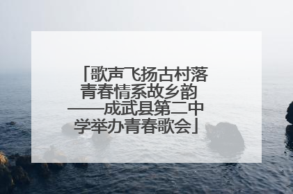 歌声飞扬古村落 青春情系故乡韵——成武县第二中学举办青春歌会