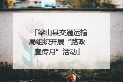 梁山县交通运输局组织开展“路政宣传月”活动