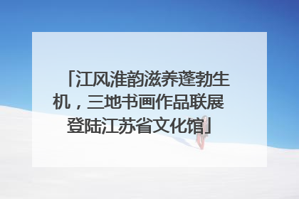 江风淮韵滋养蓬勃生机，三地书画作品联展登陆江苏省文化馆