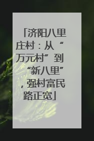 济阳八里庄村：从“万元村”到“新八里”，强村富民路正宽