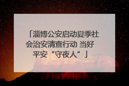 淄博公安启动夏季社会治安清查行动 当好平安“守夜人”
