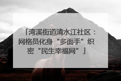 湾溪街道清水江社区：网格员化身“多面手”织密“民生幸福网”