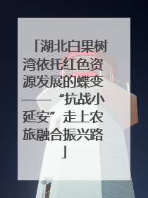 湖北白果树湾依托红色资源发展的蝶变——“抗战小延安”走上农旅融合振兴路