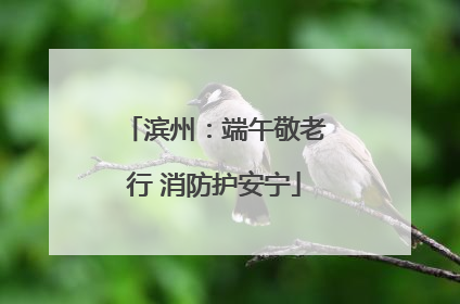 滨州：端午敬老行 消防护安宁