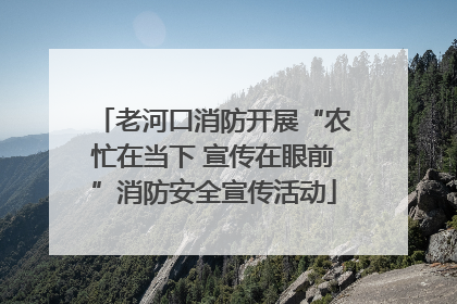 老河口消防开展“农忙在当下 宣传在眼前”消防安全宣传活动