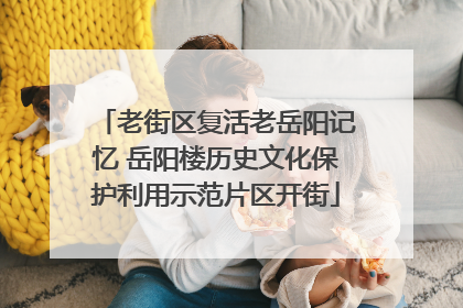 老街区复活老岳阳记忆 岳阳楼历史文化保护利用示范片区开街