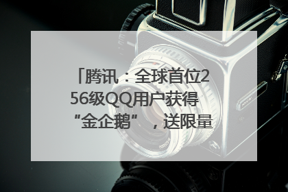 腾讯：全球首位256级QQ用户获得“金企鹅”，送限量版神秘惊喜等礼物