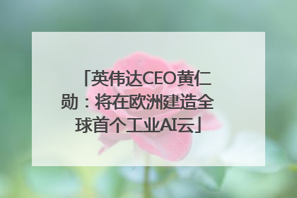 英伟达CEO黄仁勋：将在欧洲建造全球首个工业AI云
