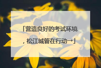 营造良好的考试环境，松江城管在行动→