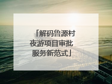 解码鲁源村夜游项目审批服务新范式