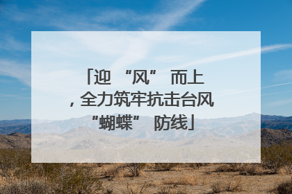 迎 “风” 而上，全力筑牢抗击台风 “蝴蝶” 防线