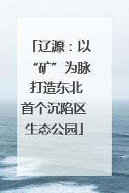 辽源：以“矿”为脉 打造东北首个沉陷区生态公园