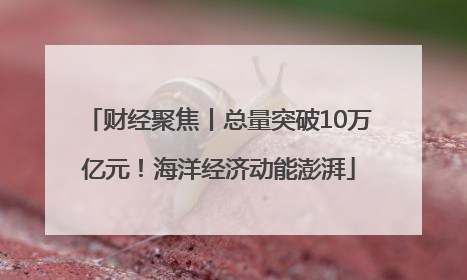 财经聚焦丨总量突破10万亿元！海洋经济动能澎湃