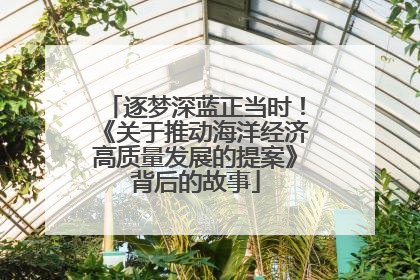 逐梦深蓝正当时！《关于推动海洋经济高质量发展的提案》背后的故事