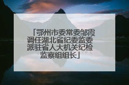 鄂州市委常委邹霞调任湖北省纪委监委派驻省人大机关纪检监察组组长