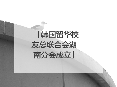 韩国留华校友总联合会湖南分会成立