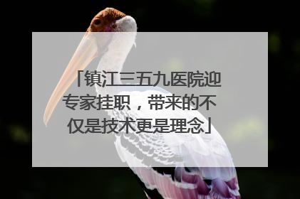 镇江三五九医院迎专家挂职，带来的不仅是技术更是理念
