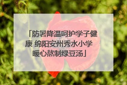 防暑降温呵护学子健康 绵阳安州秀水小学暖心熬制绿豆汤