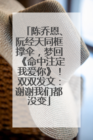 陈乔恩、阮经天同框撑伞，梦回《命中注定我爱你》！双双发文：谢谢我们都没变