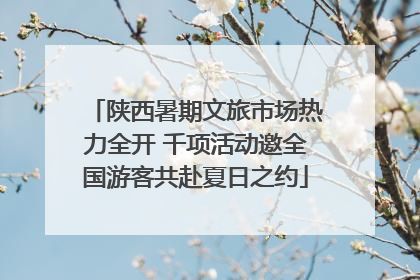陕西暑期文旅市场热力全开 千项活动邀全国游客共赴夏日之约