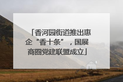 香河园街道推出惠企“香十条”，国展商圈党建联盟成立