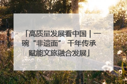 高质量发展看中国｜一碗“非遗面” 千年传承赋能文旅融合发展