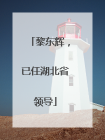 黎东辉，已任湖北省领导
