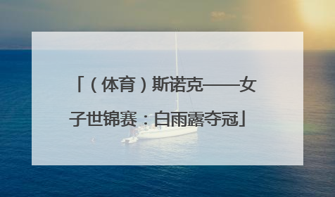 （体育）斯诺克——女子世锦赛：白雨露夺冠