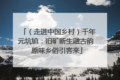 （走进中国乡村）千年元坑镇：旧矿新生融古韵 原味乡俗引客来