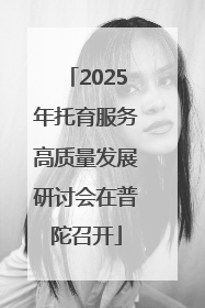 2025年托育服务高质量发展研讨会在普陀召开
