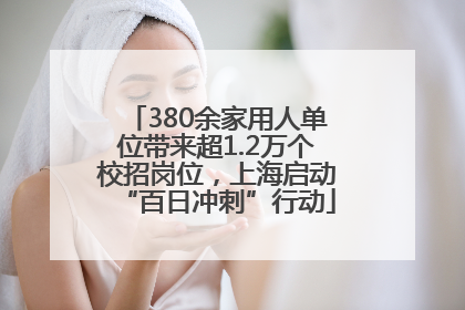 380余家用人单位带来超1.2万个校招岗位，上海启动“百日冲刺”行动