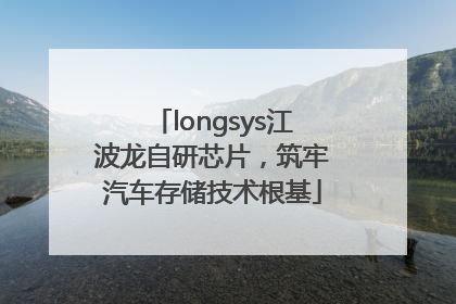longsys江波龙自研芯片，筑牢汽车存储技术根基
